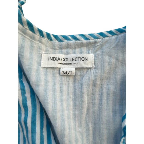 Emerson Fry India Collection Isla Dress
Sunday Stripe Blue Striped Tiered Mini - Picture 5 of 10